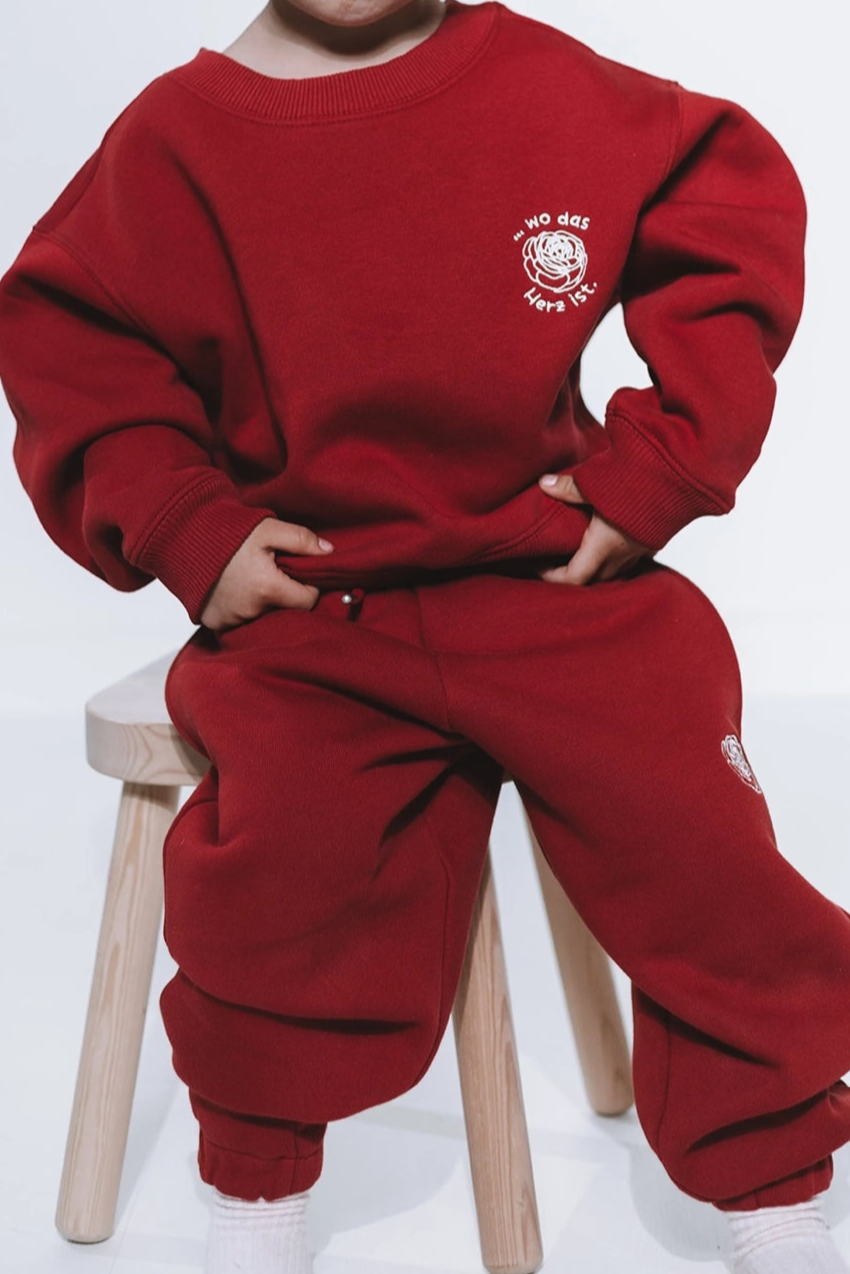 Wo Liebe wohnt - Sweatpants Bordeaux Kids