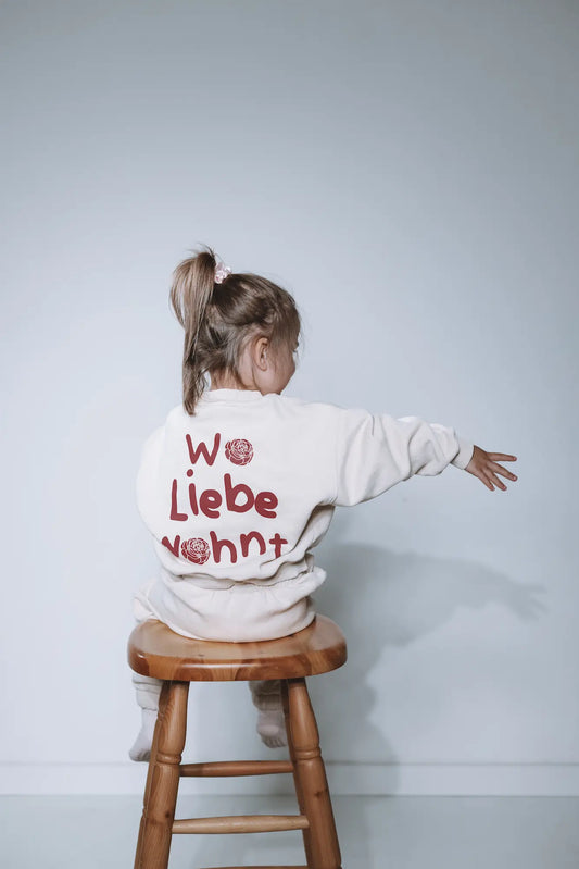 Wo Liebe wohnt - Crewneck Beige Kids