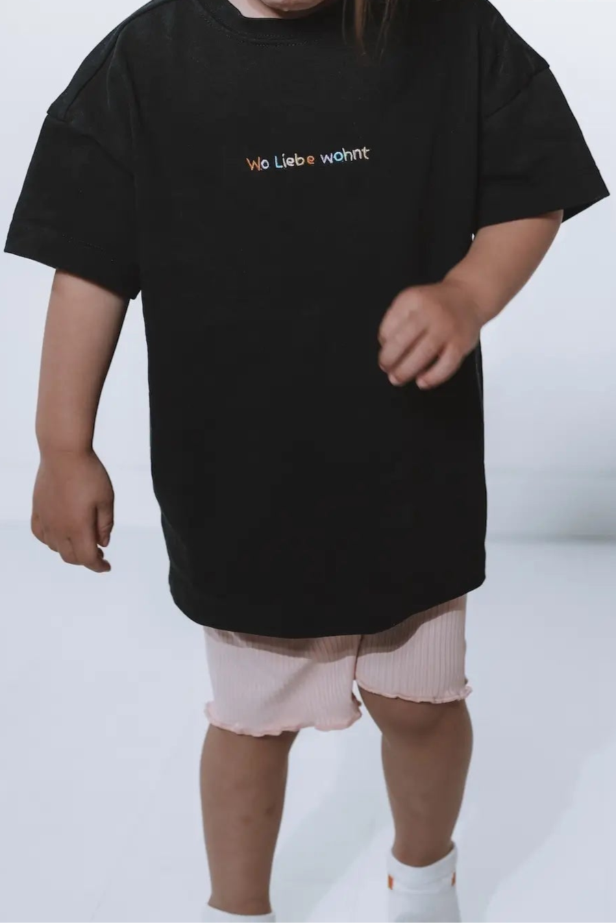 Rainbow Love - T-Shirt Black Kids